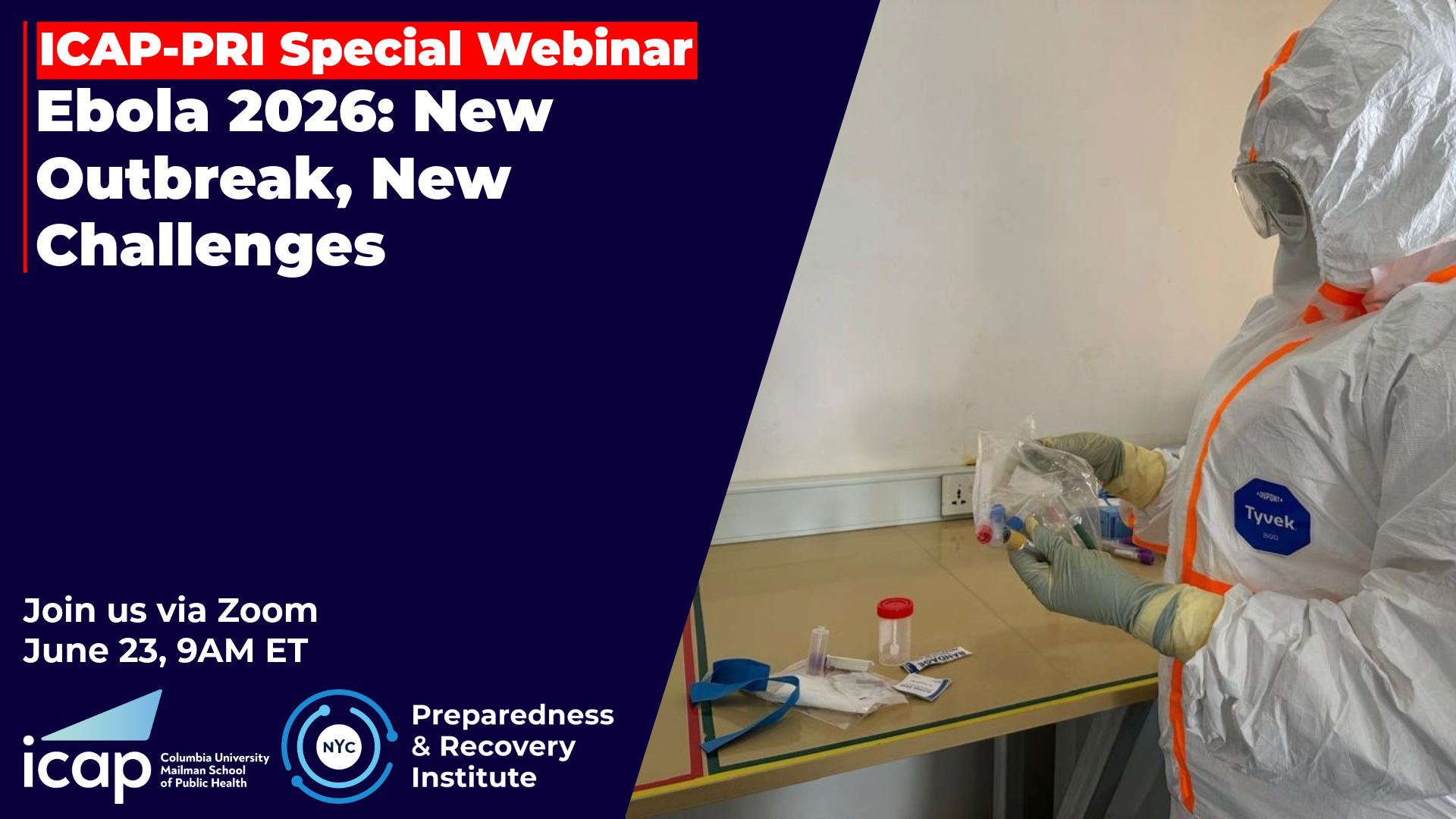 Ebola 2026: New Outbreak, New Challenges | An ICAP-PRI Special Webinar