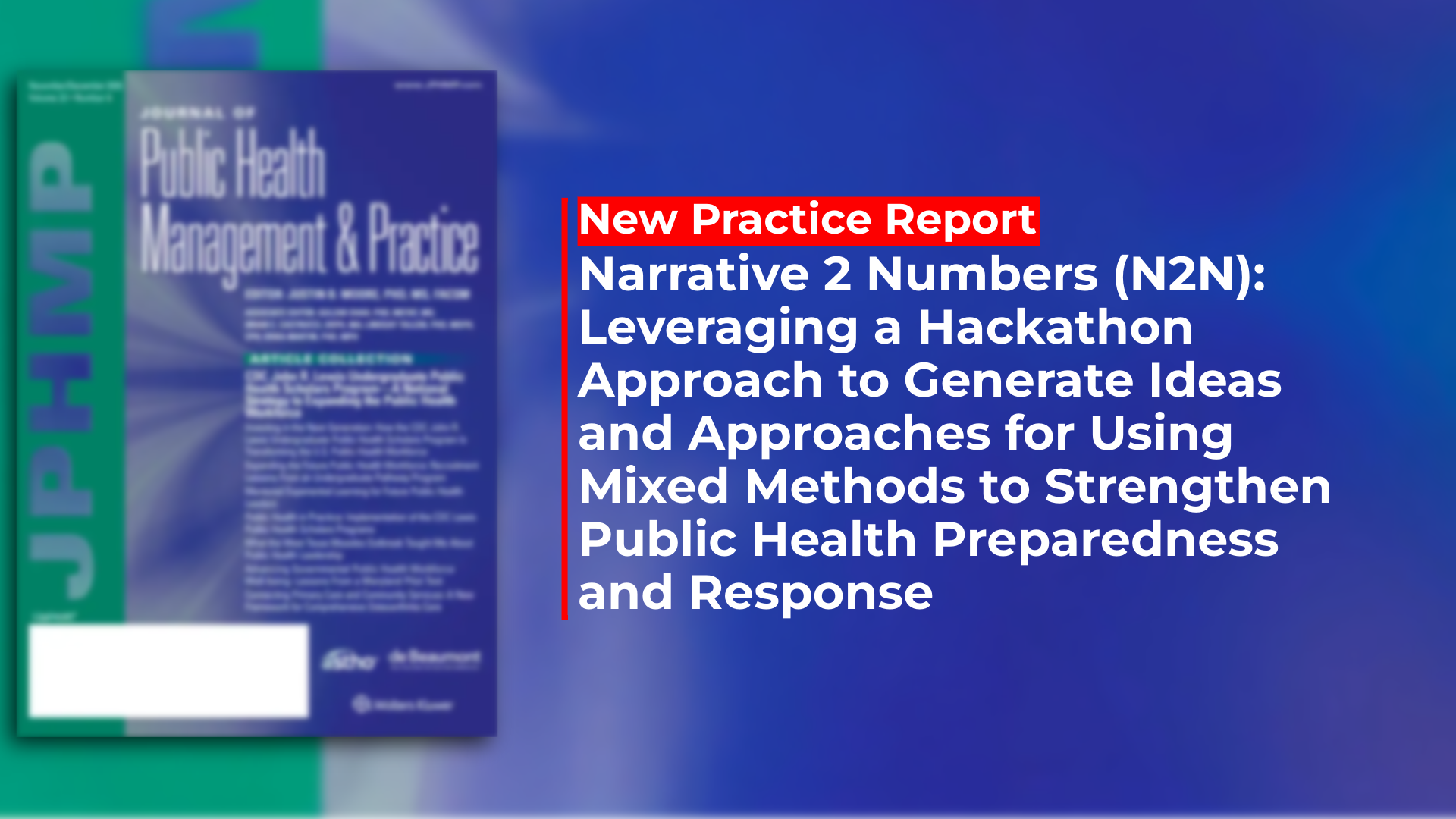 PRI Practice Report Explores Hackathons as a Tool for Public Health Preparedness